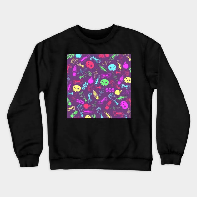 Cool Stuff Color Crewneck Sweatshirt by fakeface